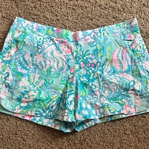 Light Blue Lilly Pulitzer Floral Women's Shorts